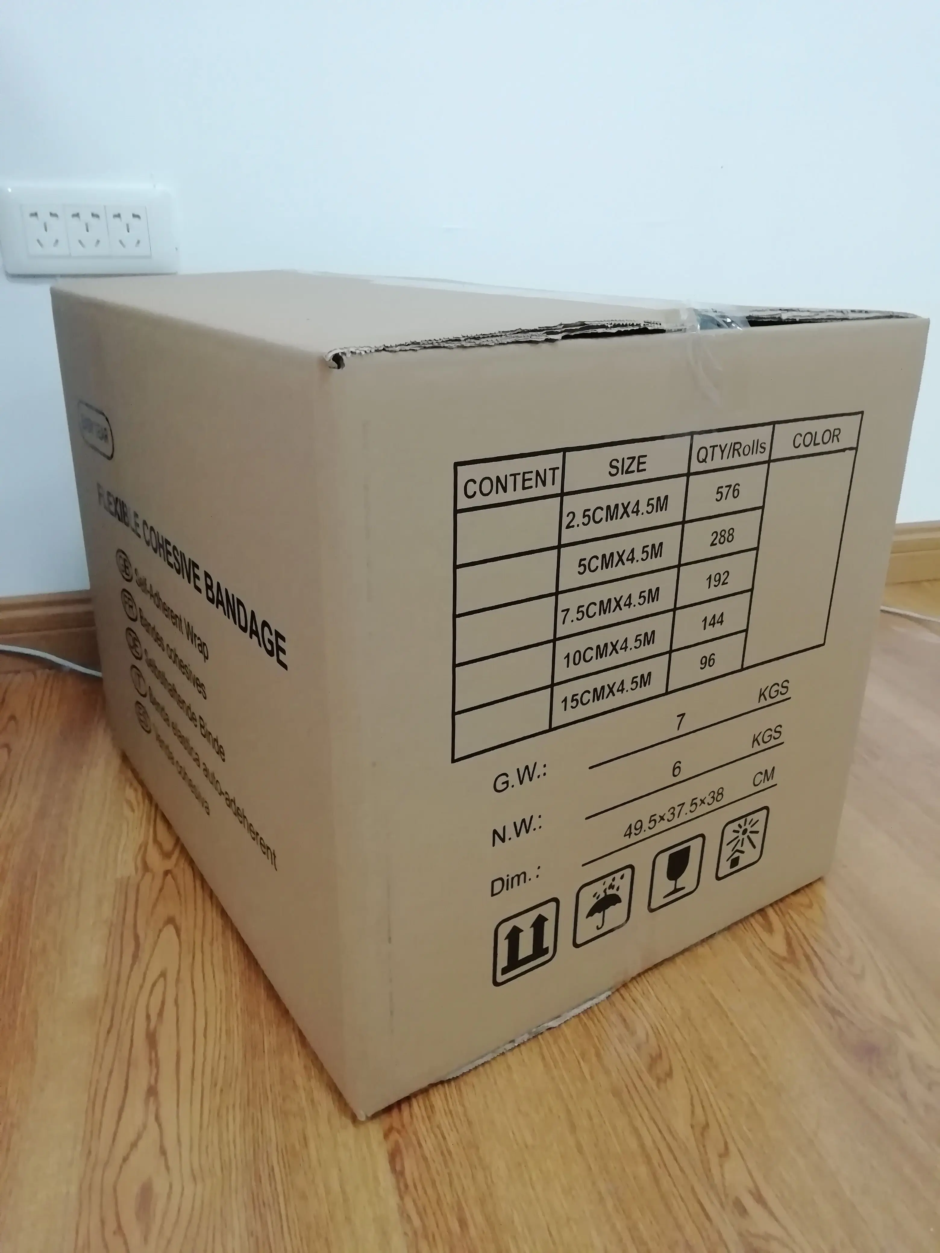 ISO/ CE/FSC Approved Hot Sale Non woven elastic cohesive self- adhesive bandage -- human or animals