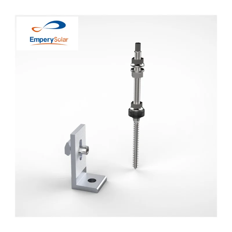 Recommended by seller AL6005-T5 fastener manufacturer standard L-feet hanger bolt for roof mounting system