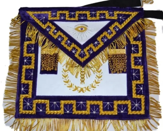Оптовая продажа фартук Masonic Master Mason с ручной вышивкой и логотипом