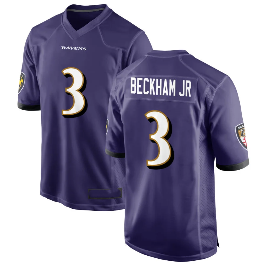Wholesale Baltimore Ravens #3 Odell Beckham Jr American Football Jersey