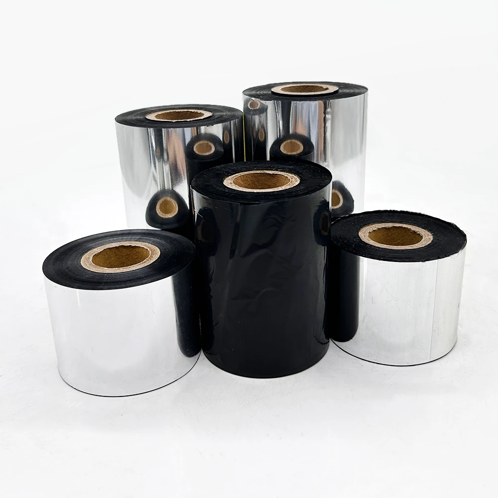 Wax and Resin Thermal Transfer Ribbon Compatible with Zebra OKI HP Printers for Barcode and Resin Ribbons