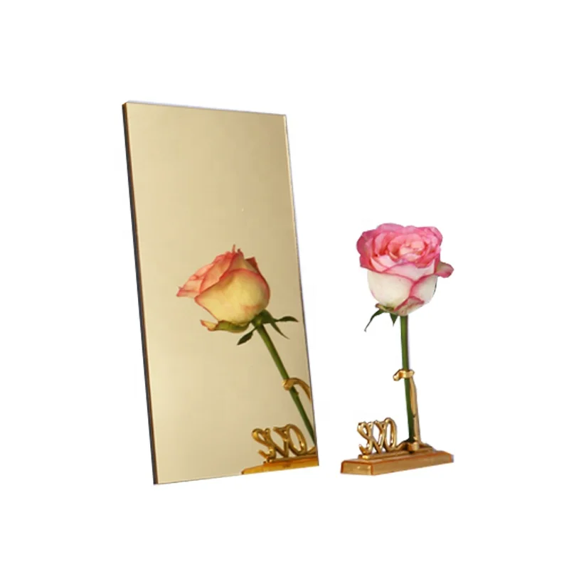 High Reflective 1220x2440mm Gold Silver Rose God Mirror Acrylic Sheet Full Length Mirror Wall Mirror Stickers