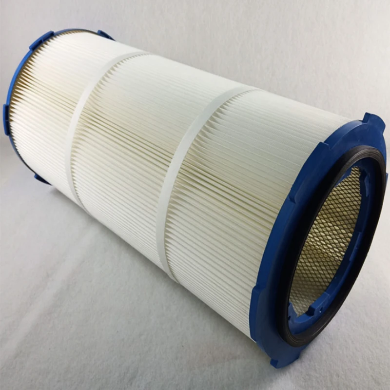 Powder coating booth replacement cartridge filter element