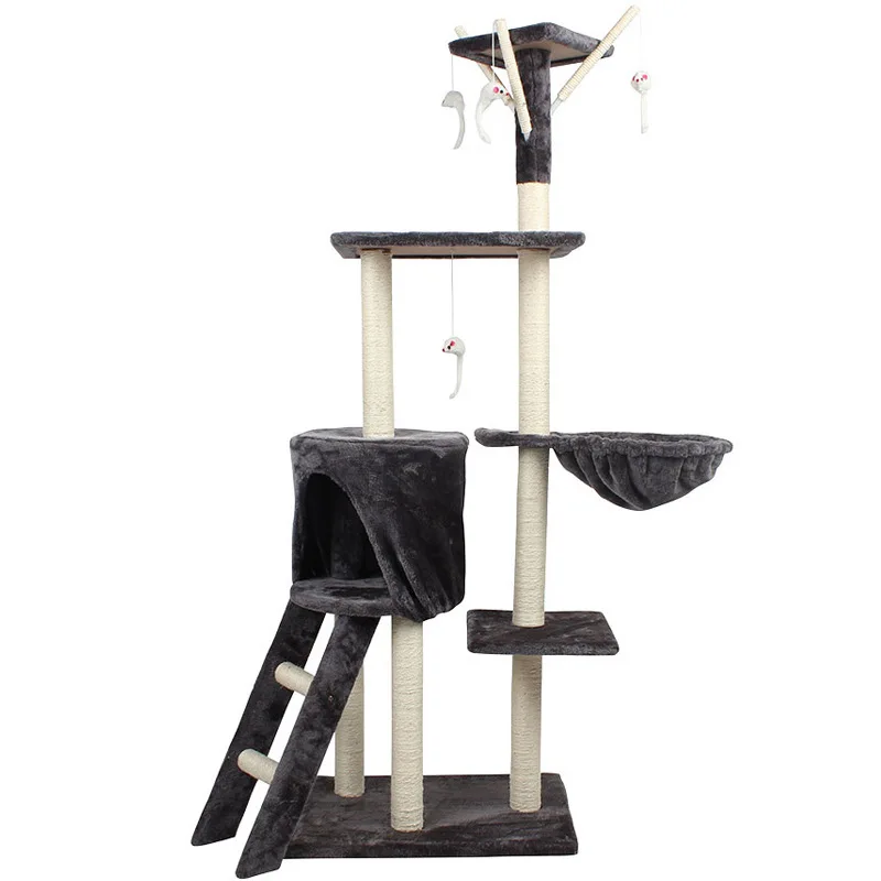 2022 New cat toy tree house tower scratcher wooden large cat tree