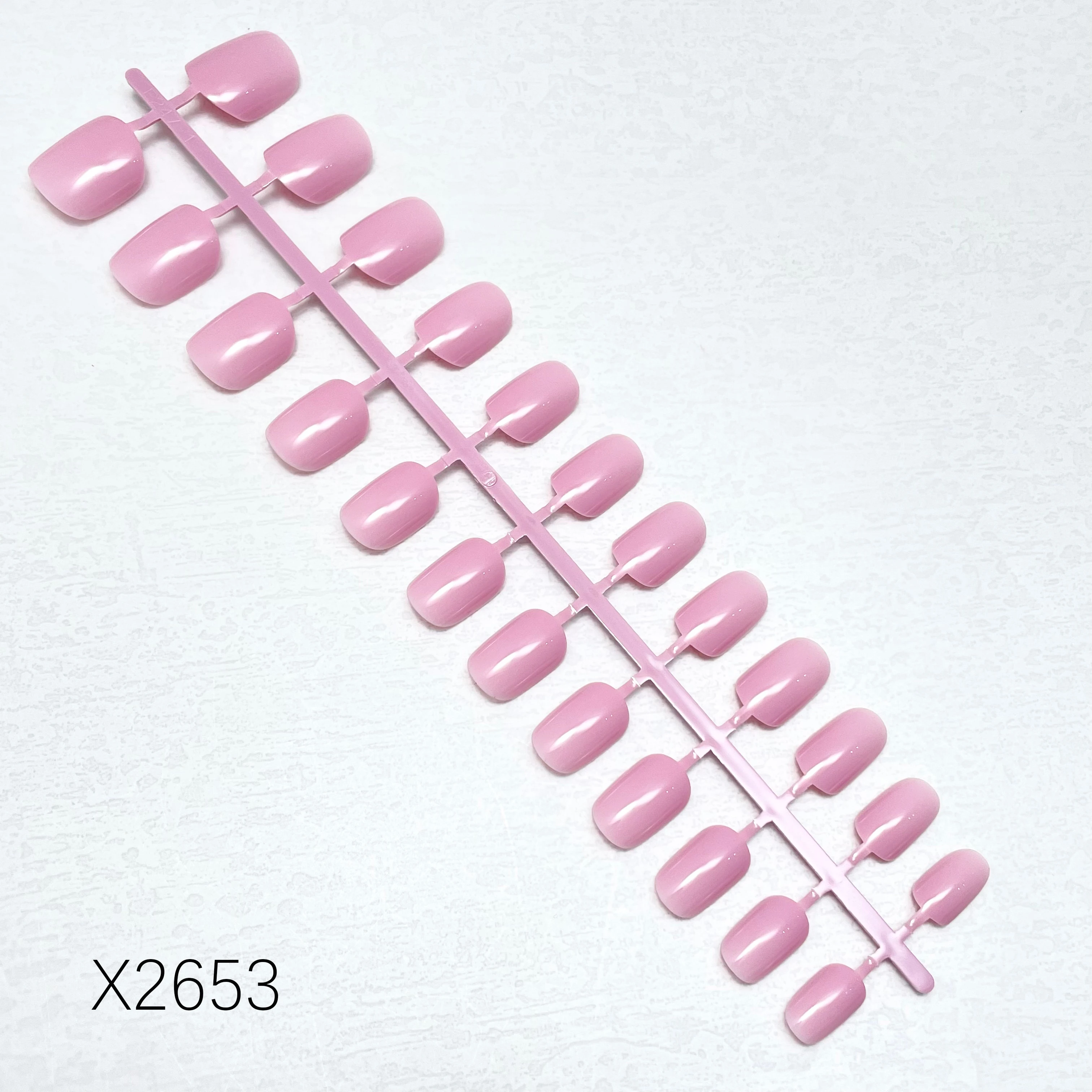 Green Summer Core Color Nail Tip ABS Material Press-On Design for Fingers Wholesale Artificial Nails with Packaging