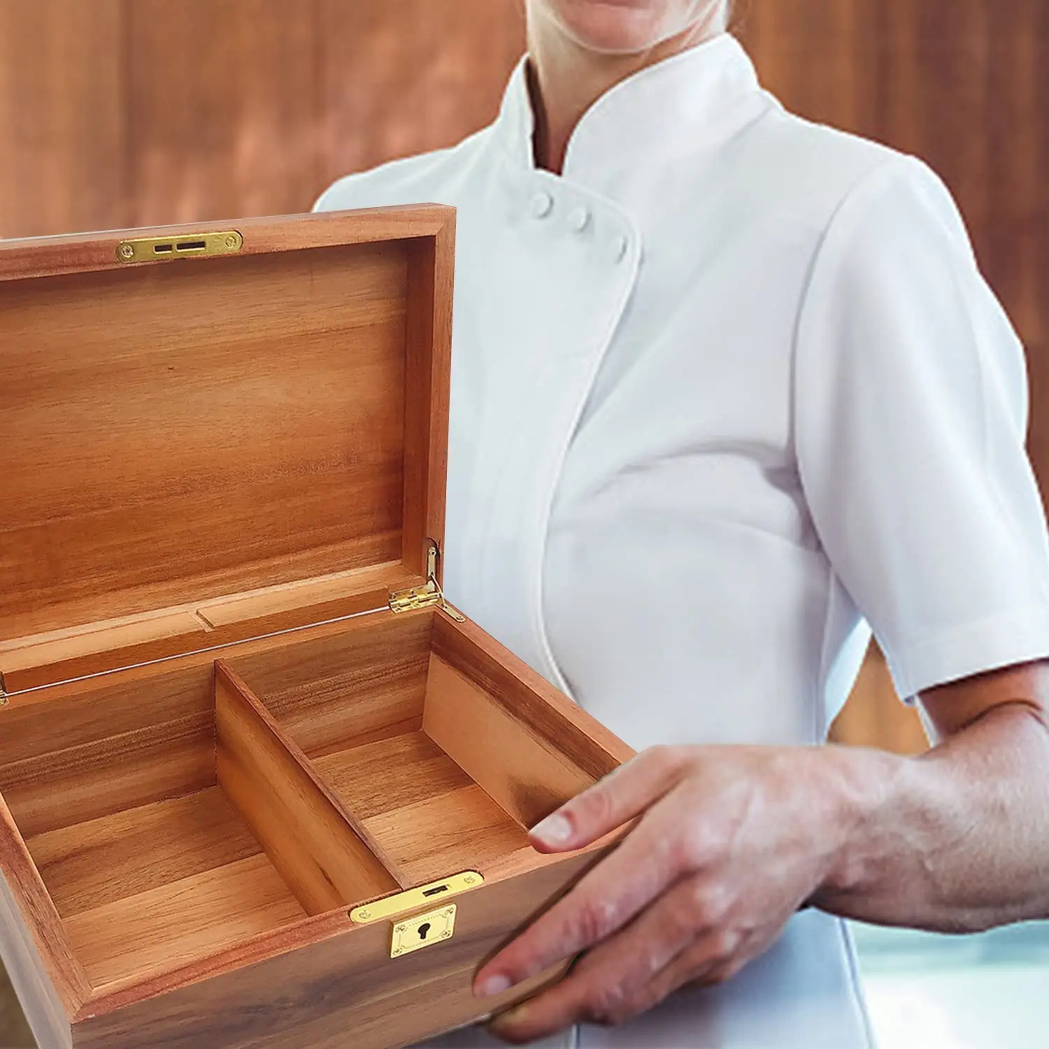 custom Premium wedding baby keepsake box acacia gift boxes wooden stash box with locking key