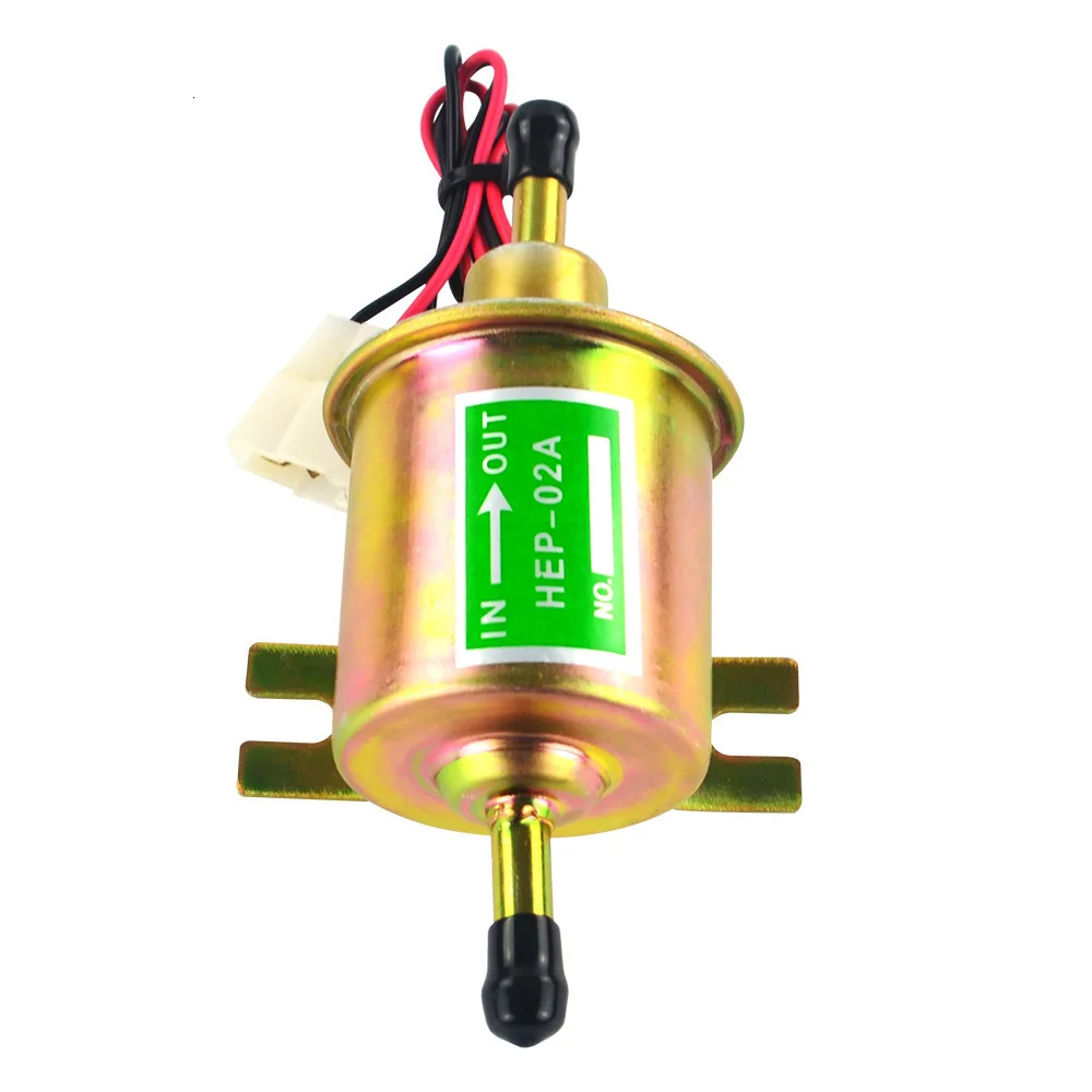High Quality Low Pressure Universal Diesel Petrol Gasoline Electric Fuel Pump HEP-02A 12V 24V For Car Motorcycle