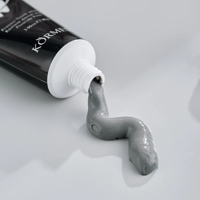 OEM Private label KORMESIC Eco Friendly Natural Activated Bamboo Charcoal Teeth Whitening Mint Flavored Toothpaste