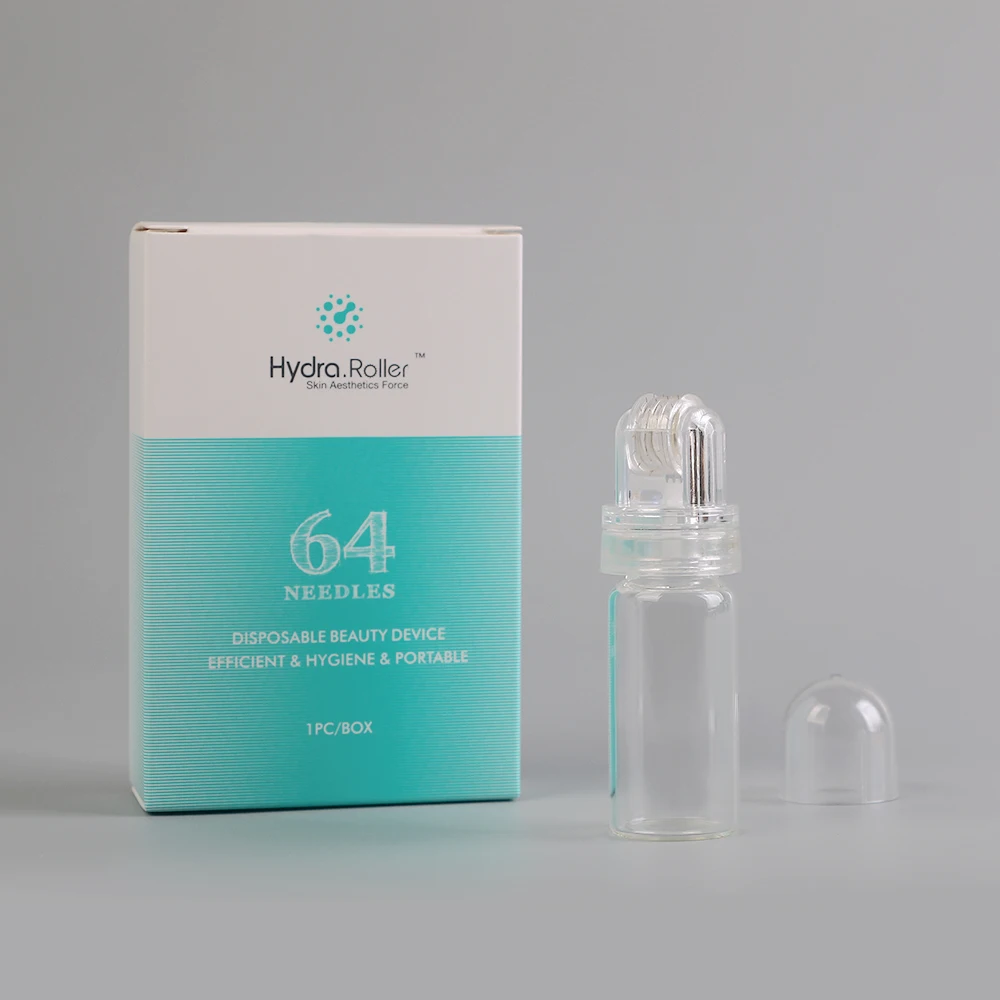 Vesta новая титановая микроигла гидравлический ролик 64 золотые наконечники Derma Roller Bottle