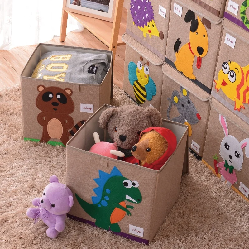 Safe Cotton And Linen Material Wholesale Price Storage Box With Lid Sewn Fabric Storage Box