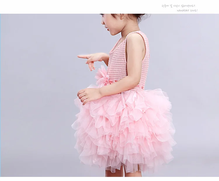 wholesale Baby Girl Plain Tutu Dress Girls Ruffle Party Dress