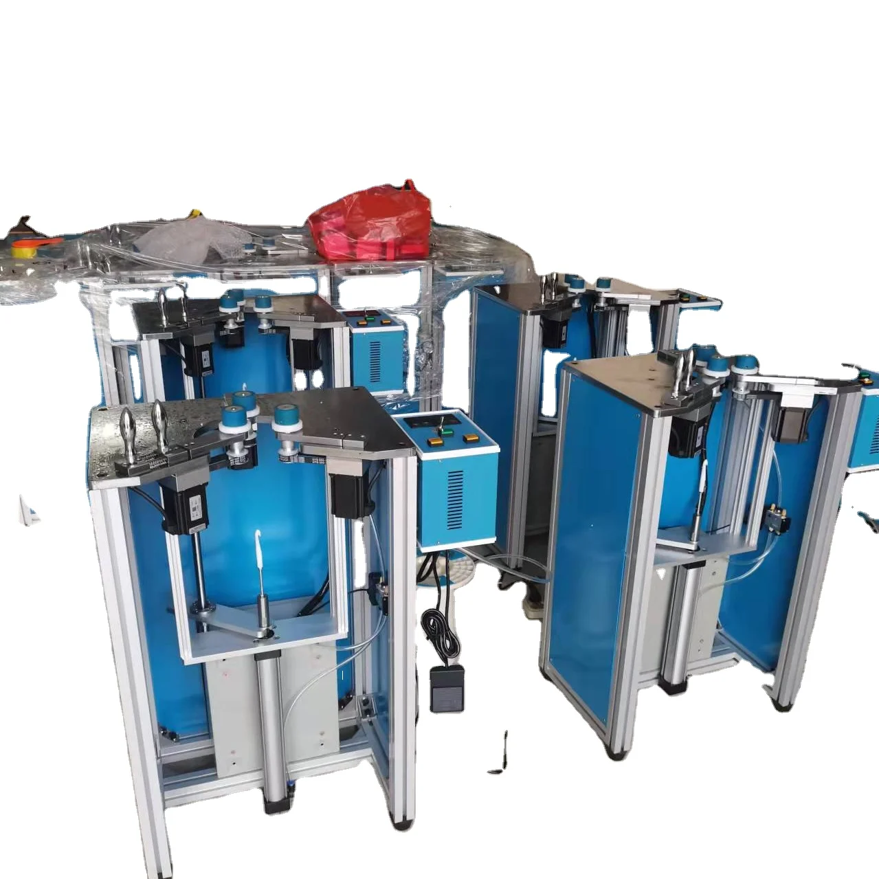 Pneumatic hook type thick wire  winding machine for motor