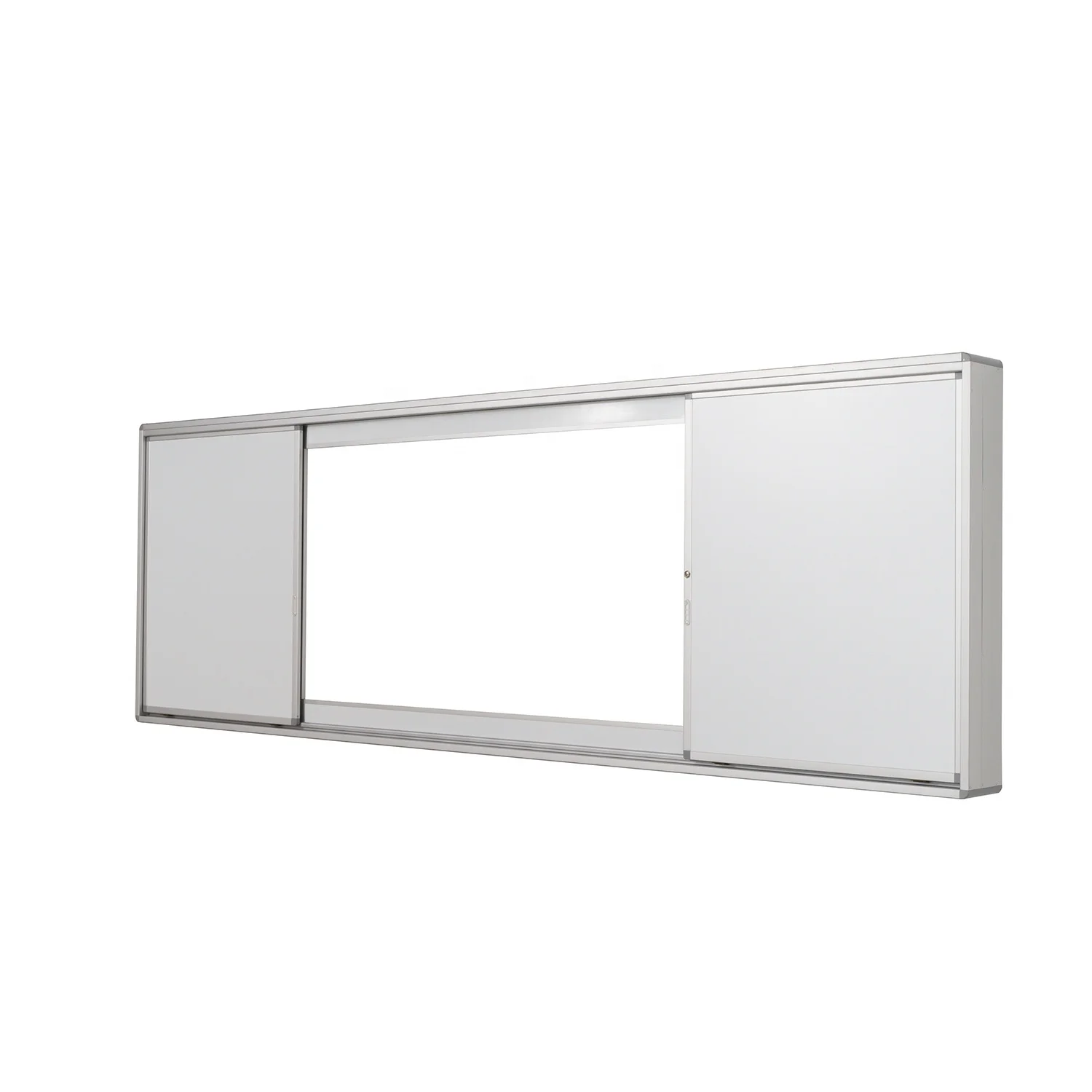 Wall Mounted School Slider White Board Cabinet Push and Pull  School Sliding Whiteboard Unit