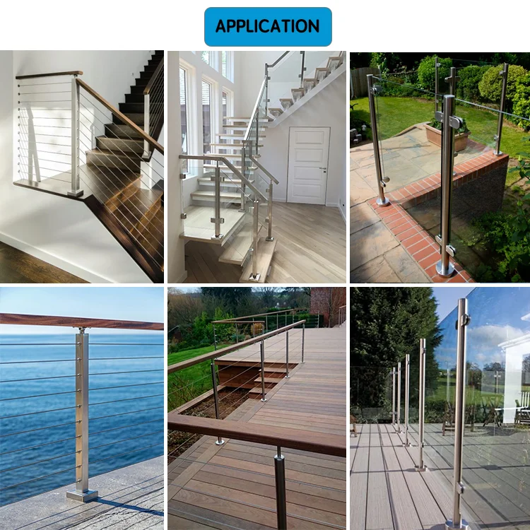 Good quality square shape 316 304 handrail cover stainless steel post cover plate stainless steel base cover