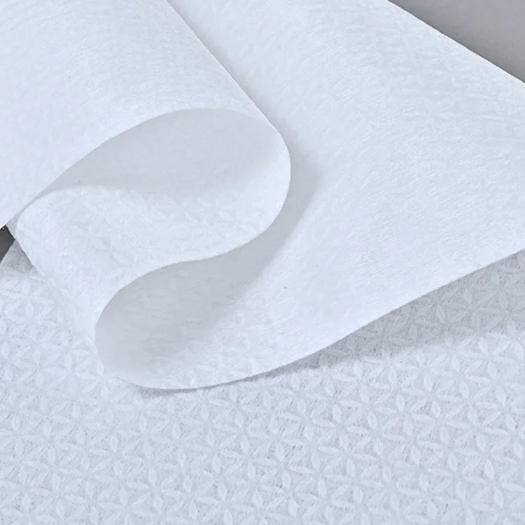 Snowflake pattern texture skin friendly soft bioidegradable nonwoven facial napkin fabric for wet tissue making