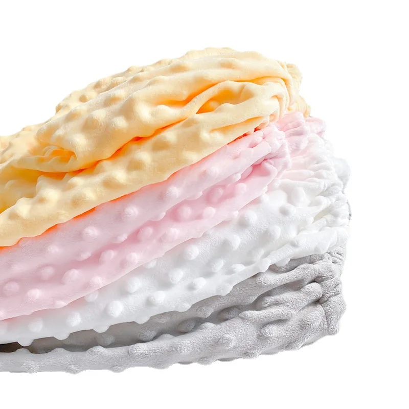 Minky Dot Baby Crib Sheet Bubble Plush Baby Bed Sheets Baby Fitted Sheets Comfortable Soft Solid Color Warm Skin Bedding