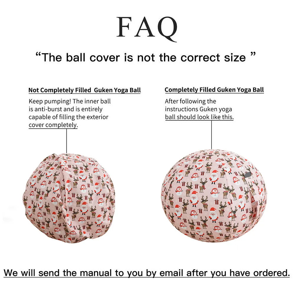  55 см Рождественский праздничный шар для йоги стул сидячий с чехлом