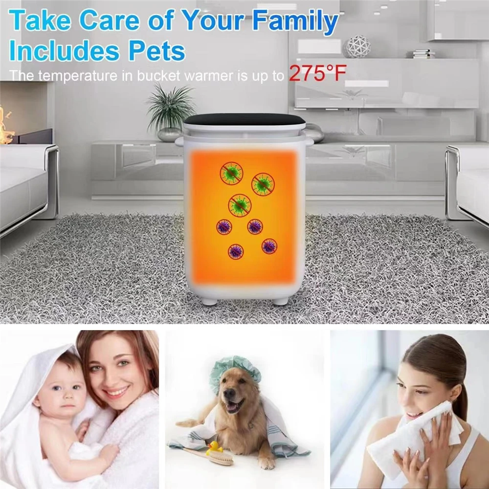 2023 Top Selling Bathroom 40L Towel Warmer Bucket Timed Smart Towel Drying Bucket Towel Heater