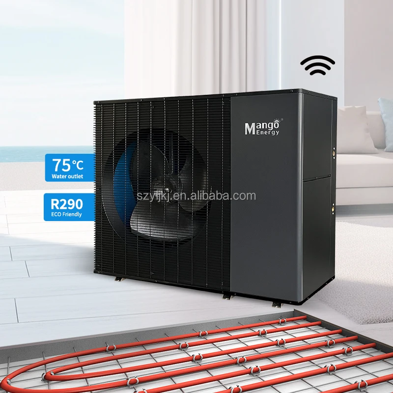 Тепловой насос на солнечной батарее 12 кВт R290 ERP A +++ Wi-Fi охлаждение фотогальванический тепловой с воздушным и водяным моноблочным тепловым насосом