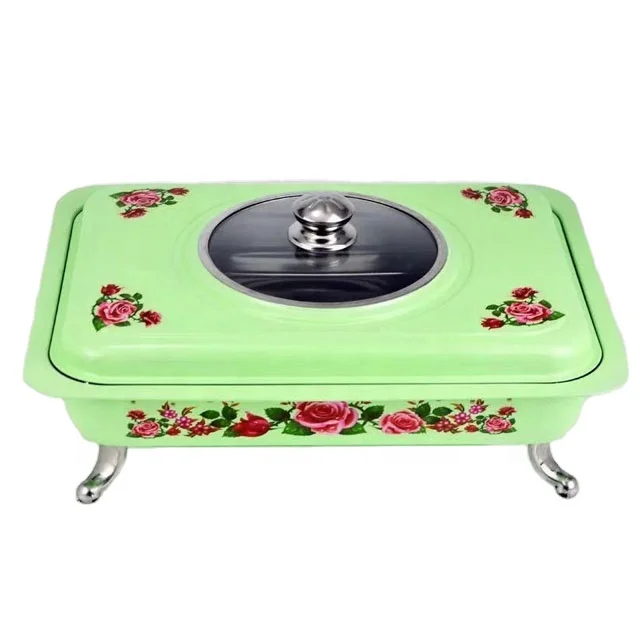 Full Size Stainless Steel rectangular chafing dish Chafing Food Pans and steel cover on top