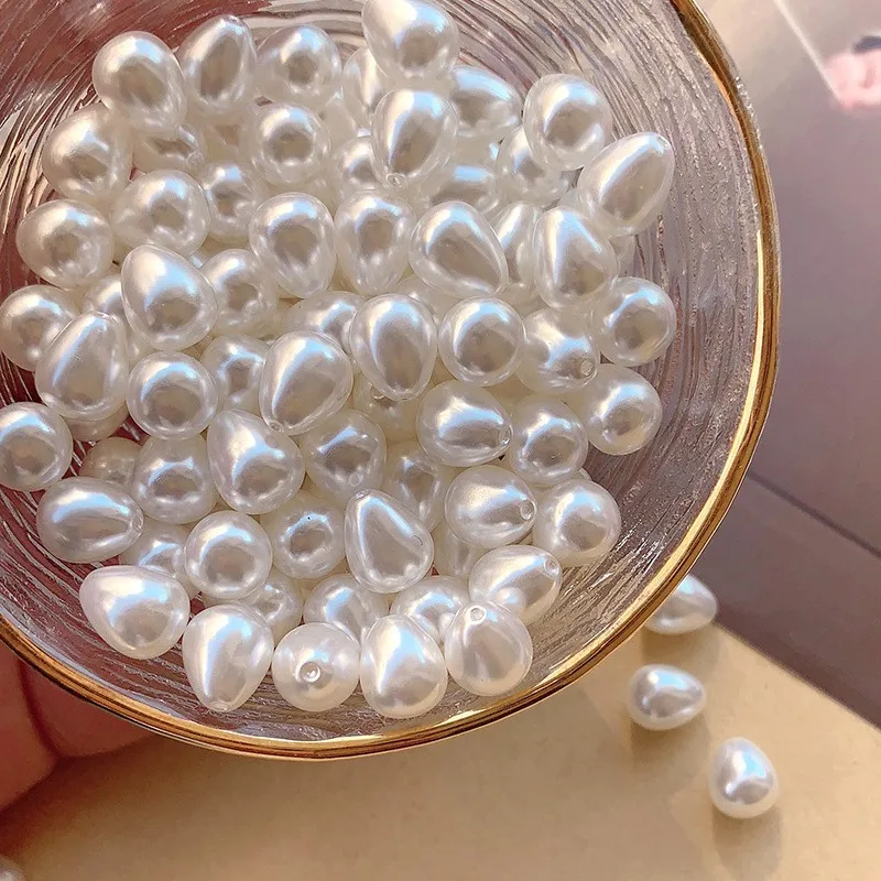 JC Wholesale imitation plastic pearl beads tear shape acrylic beads pearl for jewelry making