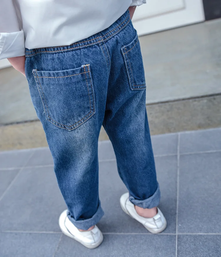 Hao Baby 2022 New Korean Version Of Children Little Girl Jeans Kid Girl Loose Casual Foreign Style Trousers Jeans