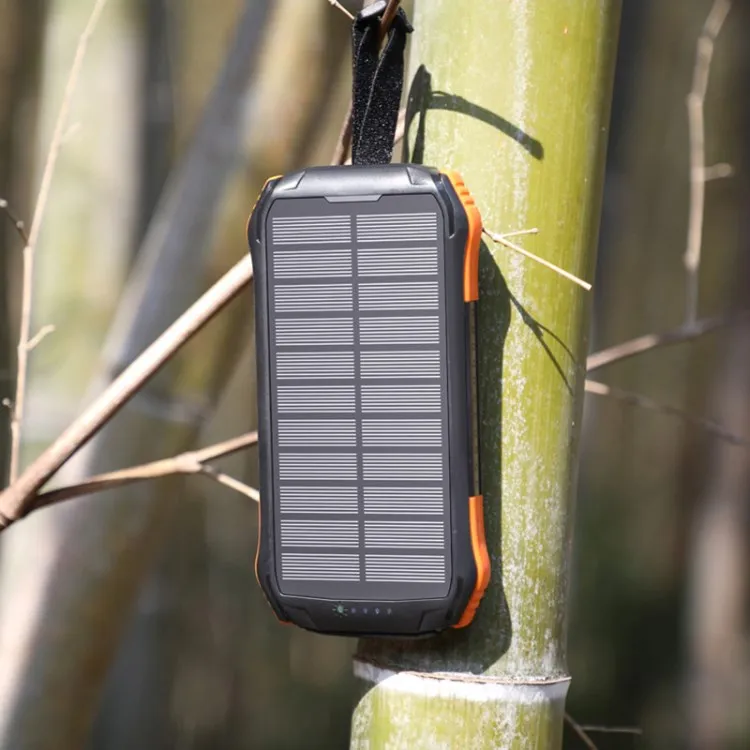 Outdoor Waterproof 10000mAh Battery Pack Wireless Power Bank Portable Charger Solar Panel Power Bank Phone Case