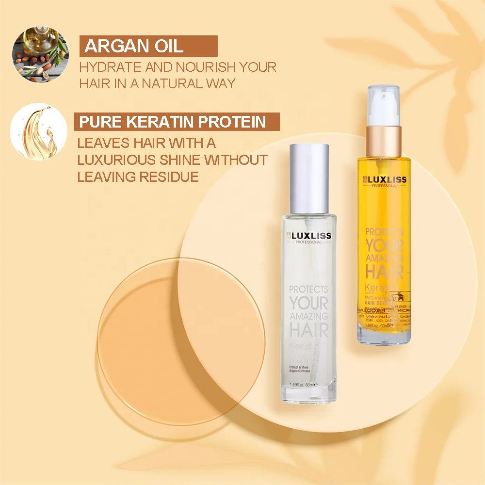 LUXLISS Multifunctional wholesale keratin treatment with great price Keratin Oil Spray Keratin Heat Protecting Shine Mist