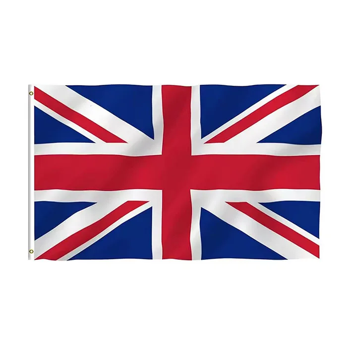 Оптовая продажа изготовленный на заказ размер 3x5 футов национальный флаг из полиэстера Великобритания Англия для активного отдыха