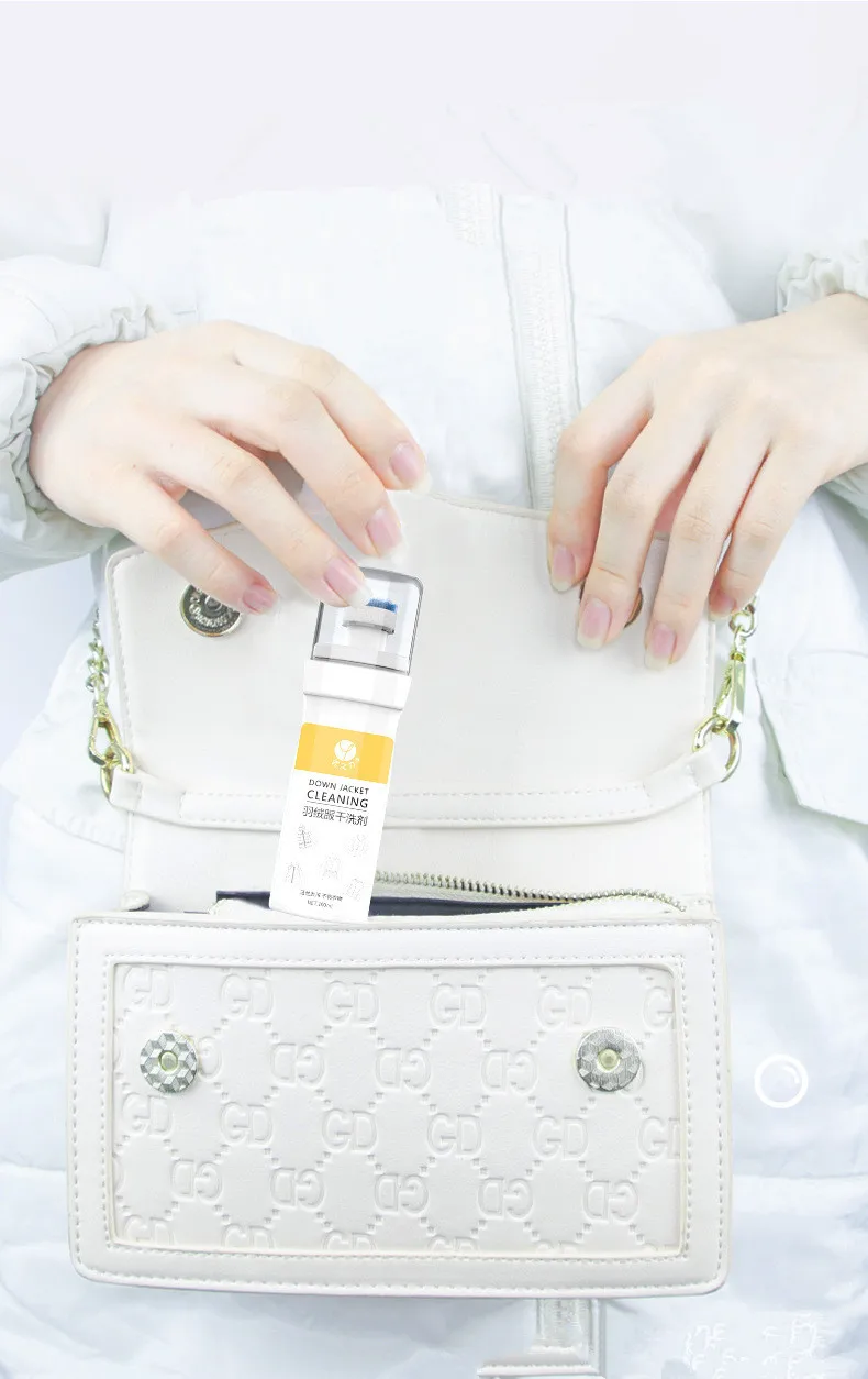 100ml Down jacket dry cleaning agent with brush head clothing degreasing  decontamination free washing down