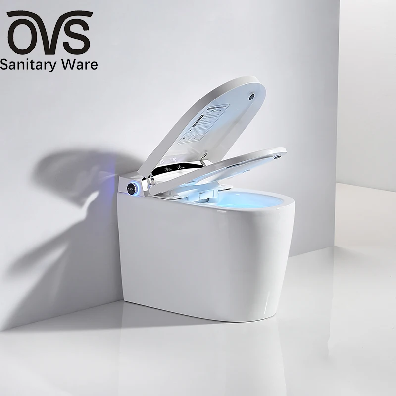 OVS Ceramic  S Trap Toilet CUPC Floor Intelligent Bathroom Indian Japanese Toilet Automatic Smart