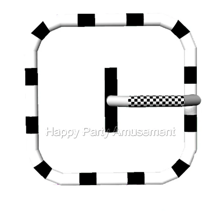 Commercial pvc black white arena inflatable race track for bumper cars