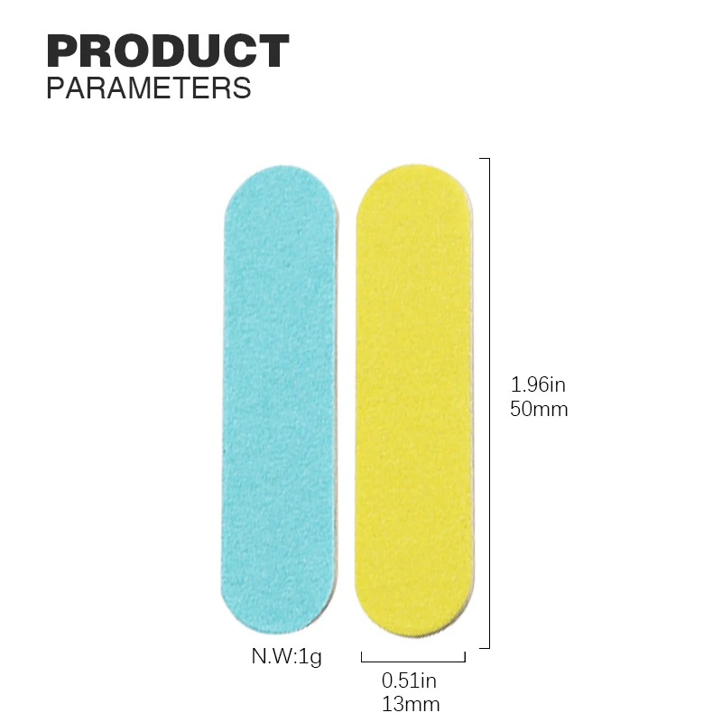 High Quality Mini Wooden Disposable Nail File Wholesale Manicure Tools for Nail Tech Double Sided with Emery Material Nail file