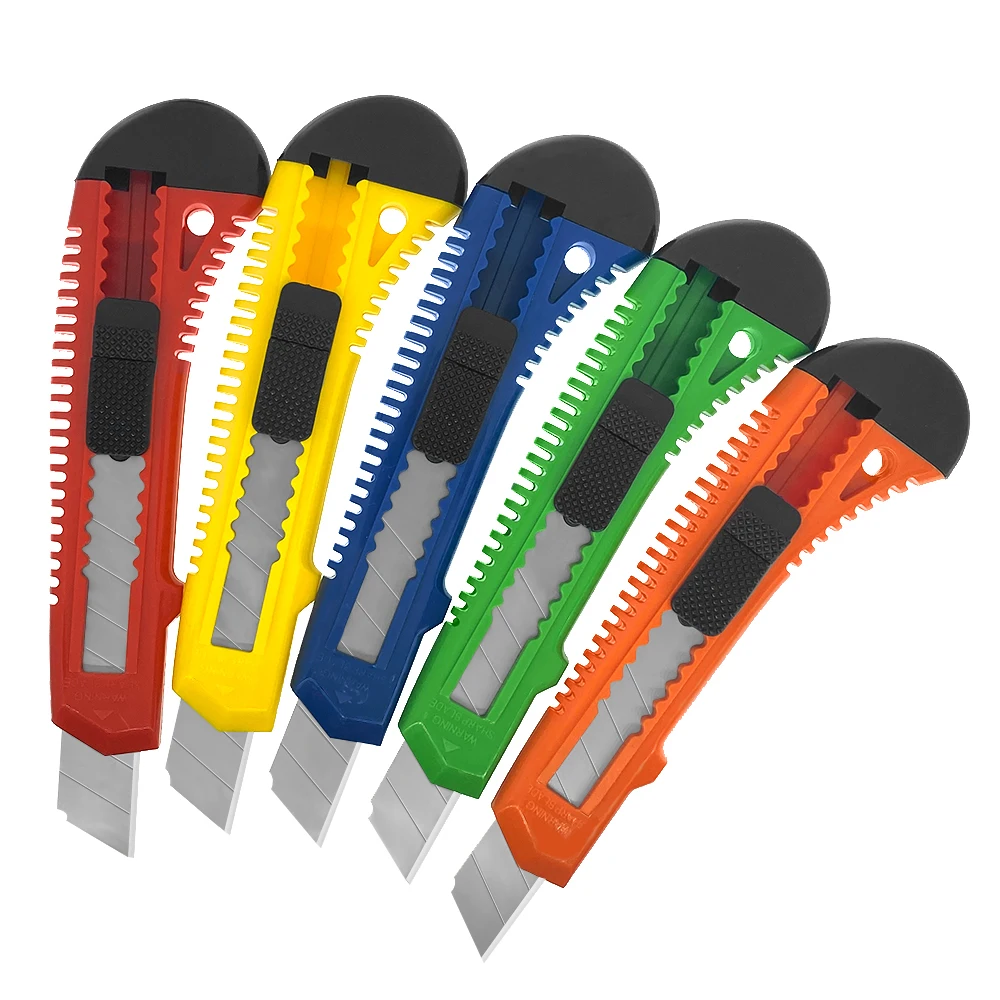 Trimming Knife 18mm Blade Retractable with Lock back RX0072 Box Cutter Opener School Office Student DIY Stationery Utility Knife