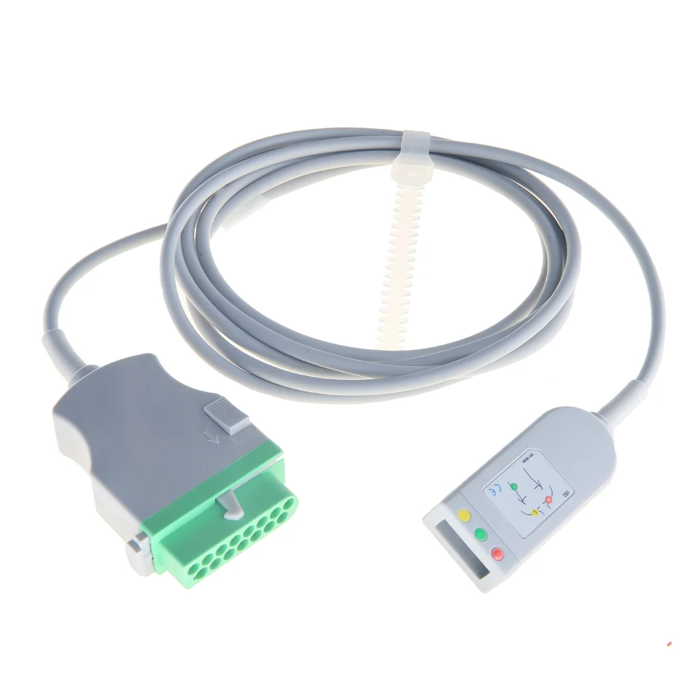 Fukuda Denshi 3-Lead SM Type IEC ECG Trunk Cable Medical Consumables for ECG Trunk Cabling