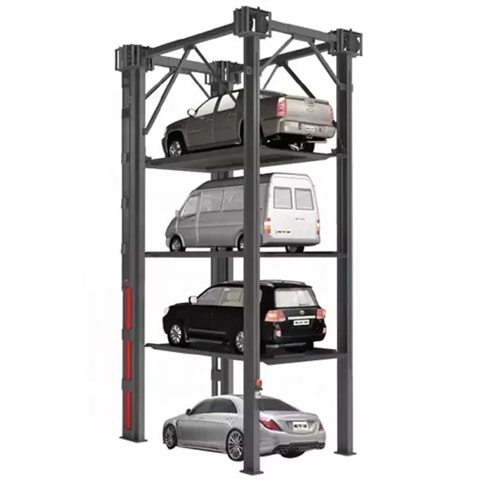 Сертифицированный CE, заводская цена, грузоподъемность 7500 кг, 16500 фунтов, 4 стойки, 4-уровневый автомобильный подъемник для 4 автомобилей