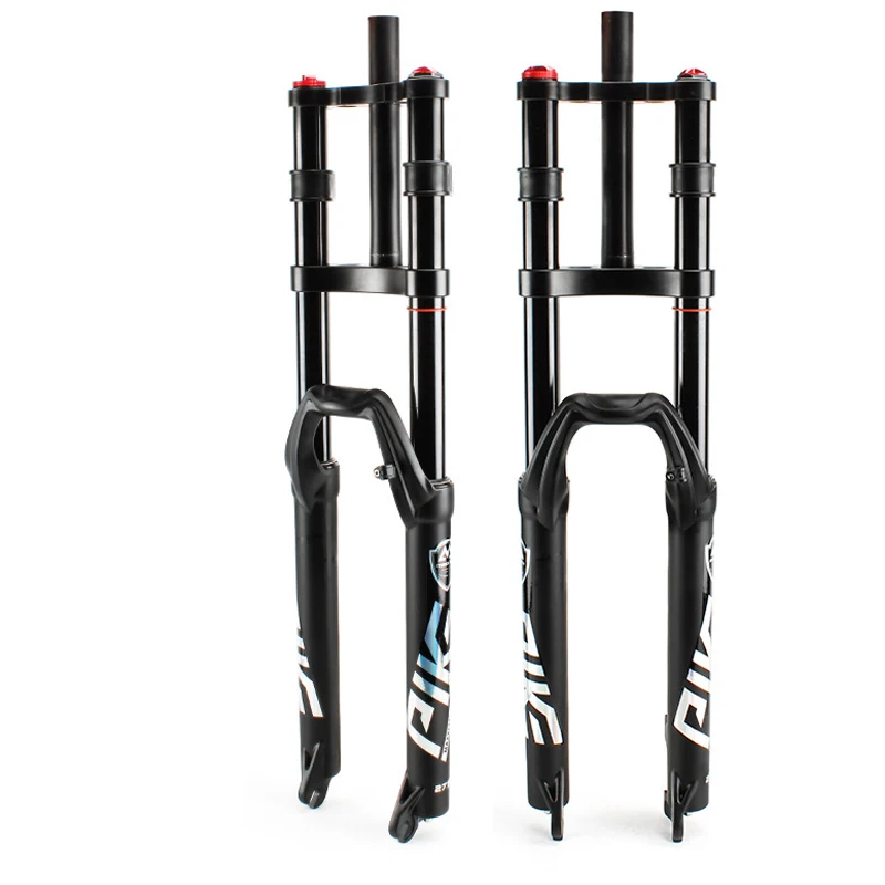 Bicycle Double Crown Fork Air Hydraulic Lock Out QR 26 27.5 29 MTB Mountain Bike Suspension Front Fork