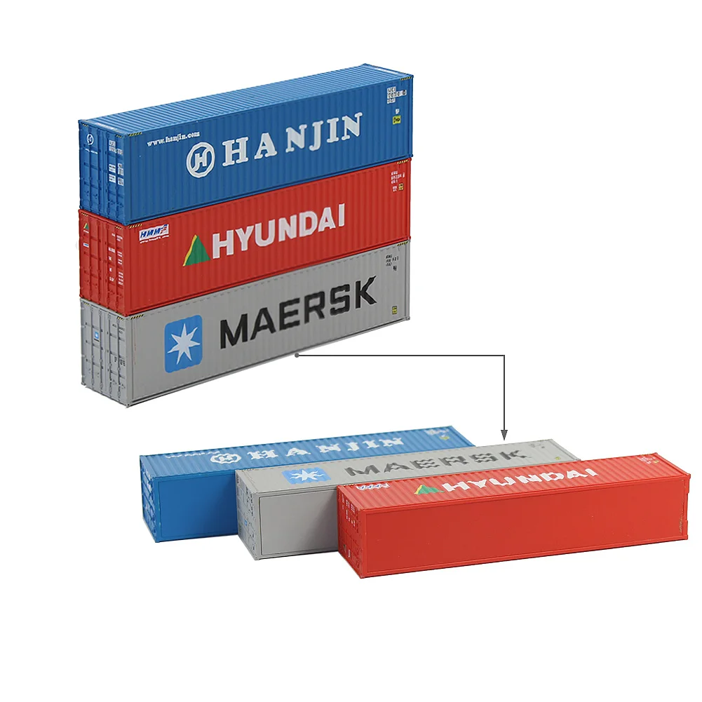 Модель C15008, компоновка железной дороги, поезд, масштаб 1/150 N, контейнер 40 дюймов, контейнер 40 футов, грузовой автомобиль