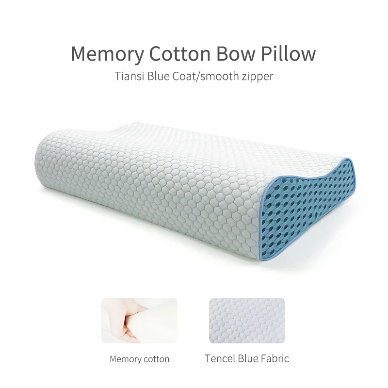 Removable cover super elastic neck care massage orthopedic latex memory foam pillow