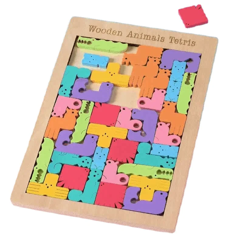 Деревянные пазлы 3D красочные русские головоломки детская игрушка