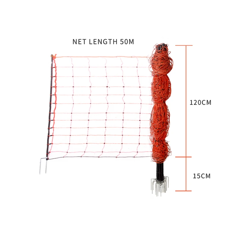 Customized Temporary wire electric net 90cm Electric Animal Fence cattle horse plastic Netting With Posts