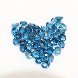 Loose Gemstone Moissanite Stone Blue Color Elegant topaz Solitaire Ring in Silver For Jewelry Material