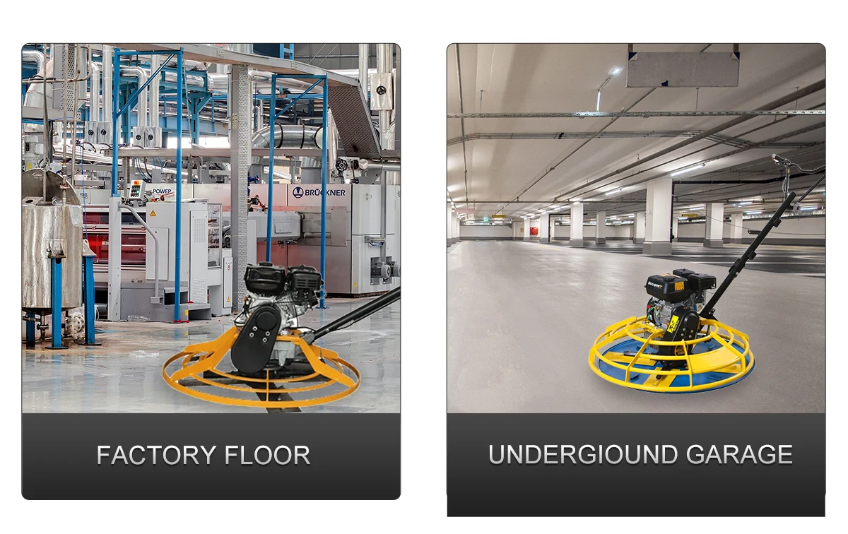 Air-cooled petrol power trowel machine with handle