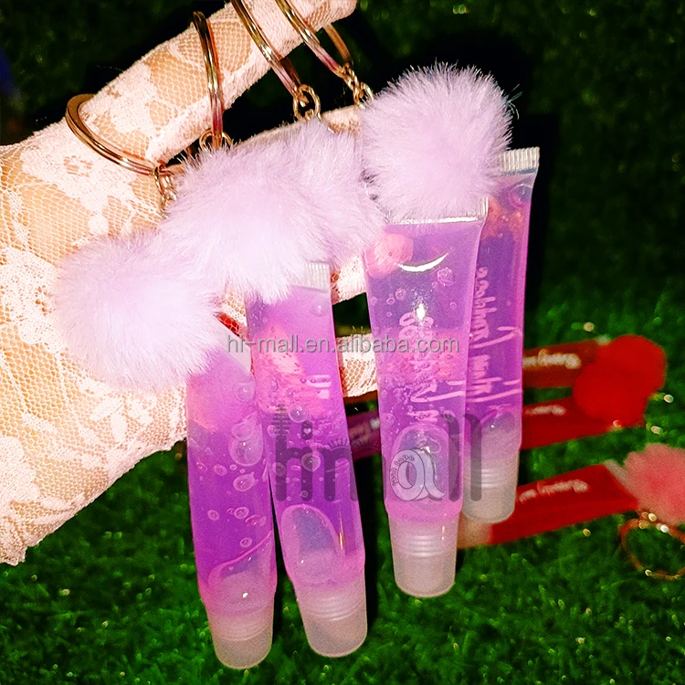 lip gloss Vendor Wholesale Cute Lip Balm Packaging Candy Private Label Lip gloss Tubes with key ring