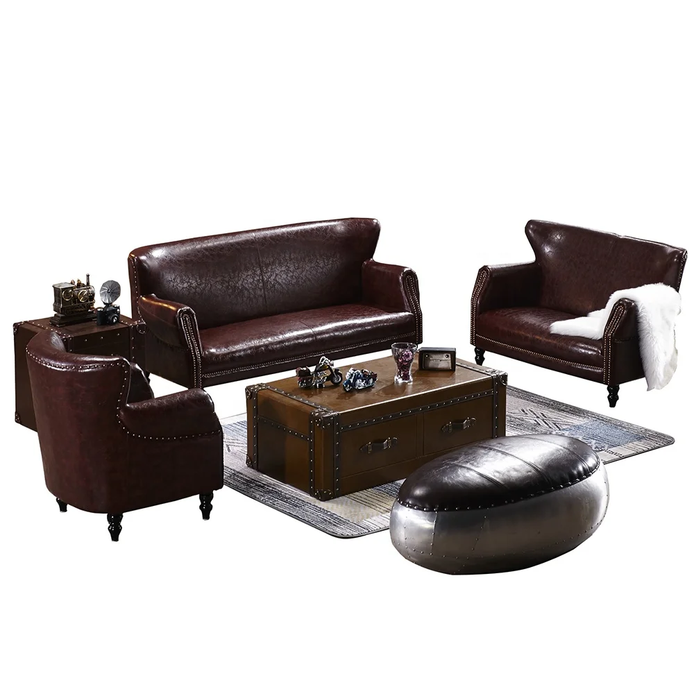 Foshan Factory Antique Style High Back Chesterfield Sofa Set For Sale