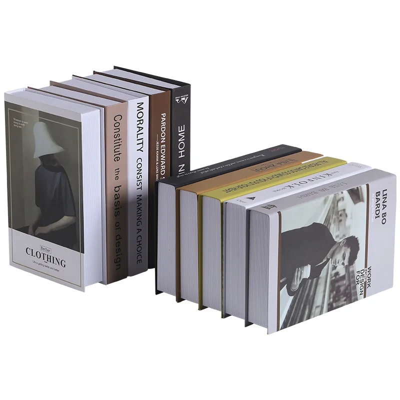 Professional Custom Logo Home Decor Shelf Modern Designer Faux Decor Books