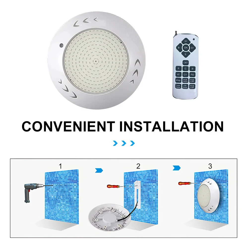 LED Light Swimming Pool Submersible Light IP68 Waterproof Seven Color Spa Lamp RGB AC 12V/24V 35W DC 12V Mx 90 Modern 800 50000