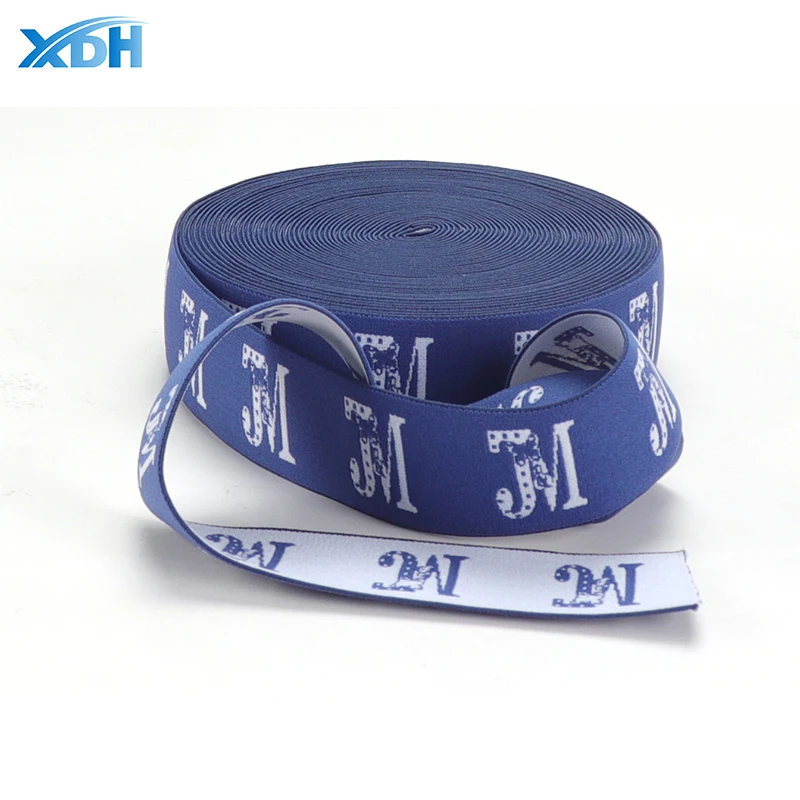 Custom Stretchy Clothing Elastic Shoulder Straps Printing Knitted Bra Underwear Elastic Waistband