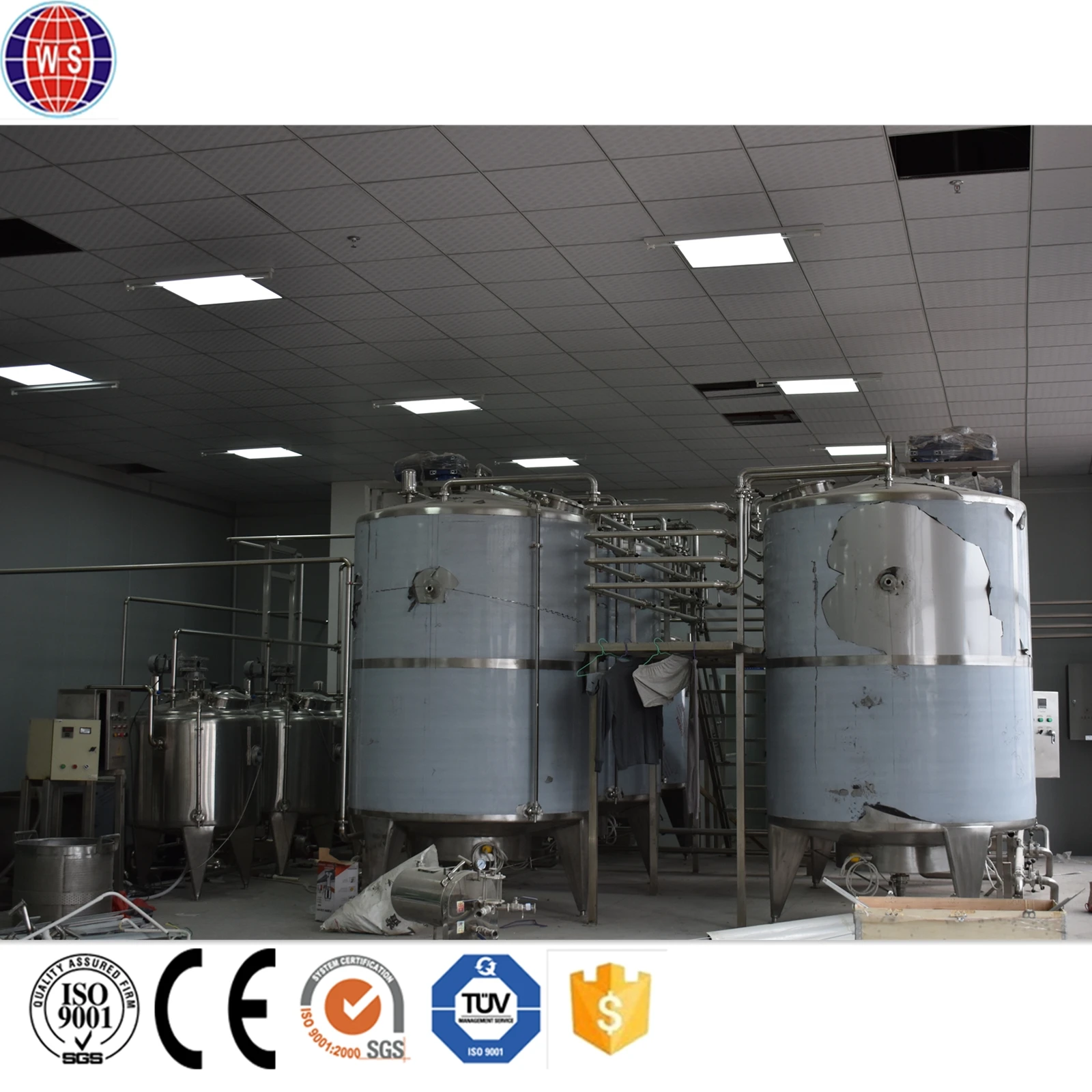 Производственная линия йогурта, установка для обработки мороженого