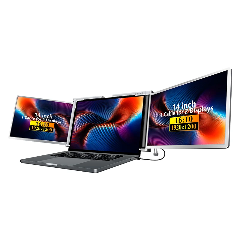 new product ideas 2024 triple screen laptop monitor multi fhd display 14 inch 1080p monitor 16:10